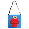 snoopy parody pug w Adjustable Strap Totes