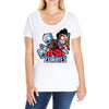 ash vs zombies Ladies Curvy T-Shirt