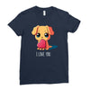 puppy love Ladies Fitted T-Shirt