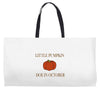 due in october Weekender Totes