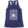 funny ugly christmas smiley emoticon Racerback Tank
