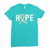 Hope Uterine Cancer Awareness Ladies Fitted T-Shirt