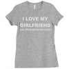 i love my girlfriend Ladies Fitted T-Shirt
