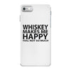 whiskey makes me happy you not so much iPhone 7 Case
