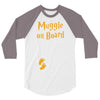 Muggle On Board Orange 3/4 Sleeve Shirt