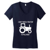 i dont need a tractor to pull hoes funny Women's V-Neck T-Shirt