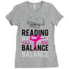 Reading Yoga Wine Balance Ladies Fitted T-Shirt