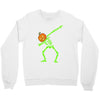 pumpkin skeleton dabbing Crewneck Sweatshirt