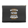 Super Cool Father Of A Freaking Awesome Daughter Accessory Pouches