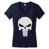the punisher skull head Women's V-Neck T-Shirt