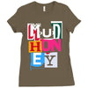 new mudhoney logo Ladies Fitted T-Shirt