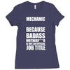 badass mechanic Ladies Fitted T-Shirt