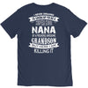 Super Cool Nana Of A Freaking Awesome Grandson V-Neck Tee
