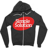 simpe solution Zipper Hoodie