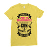 I Have A Pretty Granddaughter Gun A Shovel And An Alibi Ladies Fitted T-Shirt