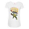 vegan pizza power Maternity Scoop Neck T-shirt