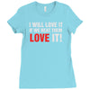i will love it if we beat them Ladies Fitted T-Shirt