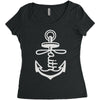 anchored faith (2) Women's Triblend Scoop T-shirt