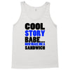 cool story babe white t shirt now make me a sandwich college humor fun Tank Top