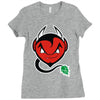 the devil made me brew it Ladies Fitted T-Shirt