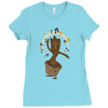 groovy baby groot 2 Ladies Fitted T-Shirt