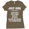 Super July Girl Ladies Fitted T-Shirt