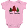 lumberjack tree merry christmas Baby Bodysuit
