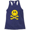 smiley pirate skull and crossbones Racerback Tank