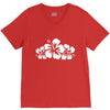 hawaiian flower V-Neck Tee