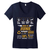 Born June Multitasking Problem Solving Tees Women's V-Neck T-Shirt