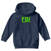 mens fbi print casual slim Youth Hoodie
