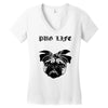pug life Women's V-Neck T-Shirt