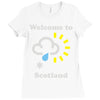 scottish weather Ladies Fitted T-Shirt