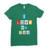 I Love my Dad Ladies Fitted T-Shirt