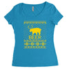 ugly sweater party beer bear funny Women's Triblend Scoop T-shirt