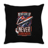 never surrender Throw Pillow
