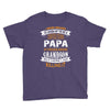 Super Cool Papa Of A Freaking Awesome Grandson Youth Tee