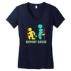 report abuse Women's V-Neck T-Shirt