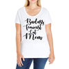 badass feminist cat mom Ladies Curvy T-Shirt