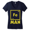 chemical element for iron man Women's V-Neck T-Shirt