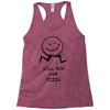 will run for pizza Racerback Tank