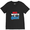 red white and cute V-Neck Tee