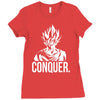 conquer   super saiyan goku Ladies Fitted T-Shirt