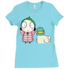 Sarah and Duck Ladies Fitted T-Shirt