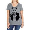 gangster panda Ladies Curvy T-Shirt