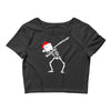 skeleton dabbing christmas Crop Top