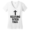 resting bitch face Women's V-Neck T-Shirt