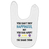you can't buy happiness, but you can adopt a cat and that's pretty muc Baby Bibs