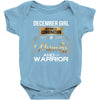 december girl is a perfect combination of princess and warrior Baby Bodysuit