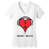 heart beats Women's V-Neck T-Shirt